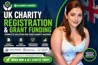 register your UK charity, secure grants, and handle charity commission