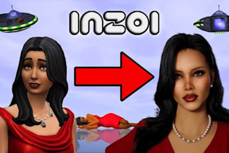 draw your roblox, minecraft, inzoi or sims character into anime or azuki style