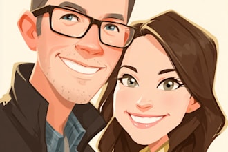 make family or couple caricature