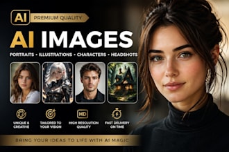 create ai image, ai potraits, ai illustration, ai character, ai photo, headshot