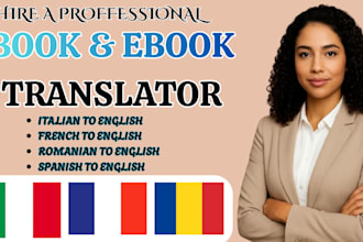 translate your novel from italian to french or romanian with fast delivery