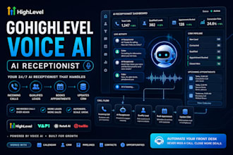 set up gohighlevel voice ai agent ai receptionist and ghl automation