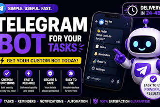 create a simple telegram bot for tasks and notifications