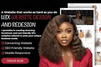 create or redesign wix ecommerce website using wix harmony, editor or wix studio