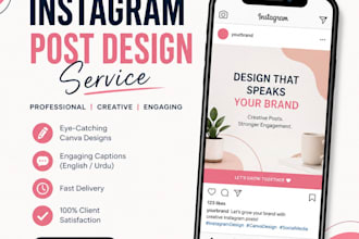 design attractive instagram posts and write engaging captions