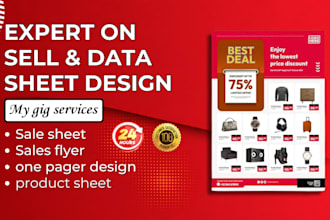 design sell sheet, business flyer, product sheet, sales flyer, sales sheet