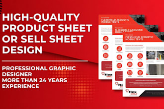 design eye catching sell sheet, product sheet or data sheet