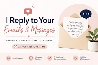 respond to emails, messages, and customer inquiries professionally