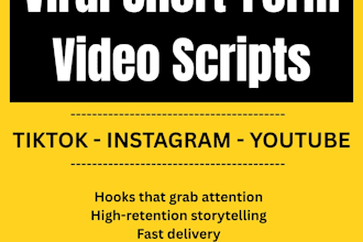 write viral tiktok, instagram reels, and youtube shorts scripts