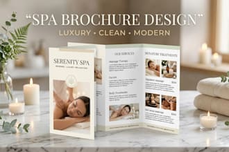 design a luxury spa brochure, salon flyer, or wellness leaflet, spa brochure