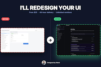 redesign your existing website or app UI in modern figma