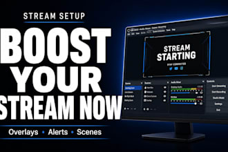 create stream alerts, overlays and obs scenes that boost viewers