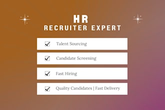 do HR recruitment, talent sourcing and candidate screening