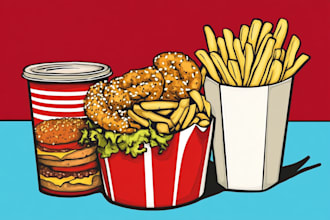 food pop art of your food pop art