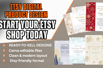design etsy digital product template and printables that sell