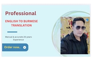 do professional english to burmese translation and creative writing