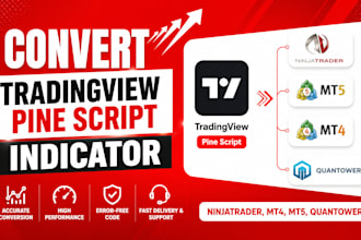 convert tradingview, pinescript indicator to ninjatrader, mt4, mt5, quantower