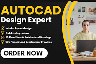 create professional autocad 2d drawings