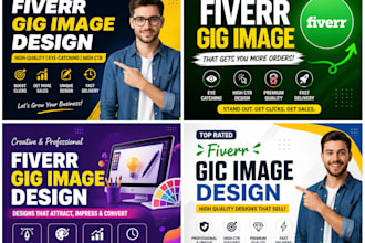 design a professional fiverr gig image or gig thumbnail