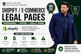draft a privacy policy terms and refund policy for shopify ecommerce stores