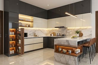 design custom kitchen cabinet wardrobe and media wall with 3d assembly guide