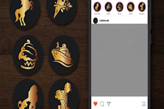 design instagram highlight icons of any type