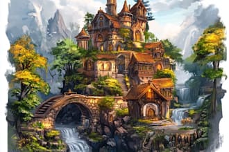 design a professional fantasy, rpg, scifi game, nft logo