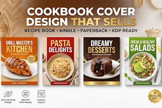 design awesome cookbook cover and recipe book cover designs