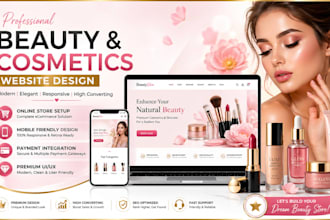 design a stunning beauty and cosmetics shop website