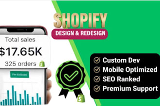 design a shopify website shopify store shopify cro and shopify audit