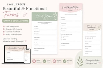 create a custom and professional form in canva or google forms