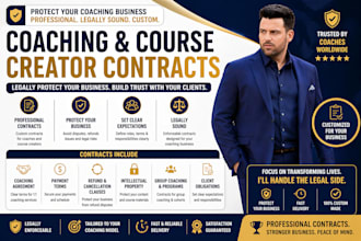 draft coaching agreement and contracts for online coaches and course creators