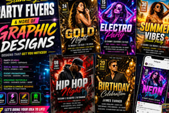 create exceptional party flyer, dj, club or event flyer design