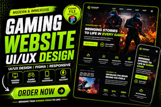 do gaming website design in figma