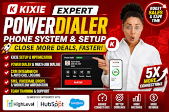 kixie powerdialer expert power dialer phone system with gohighlevel hubspot