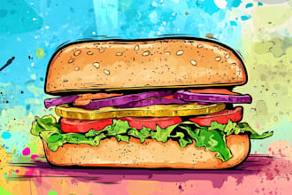 food pop art of your food pop art
