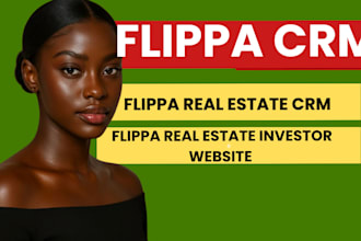 set up flippa real estate investor website  CRM lead generation sales funnel