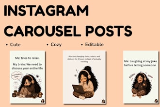 design aesthetic instagram carousel posts in canva