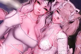 make custom vrchat avatar for streamers vtuber  style 3d model with expressions