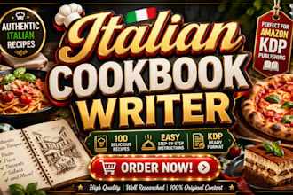 ghostwrite authentic italian recipes cookbook for amazon KDP