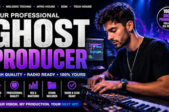 be your ghost producer for house, melodic techno, afro house edm