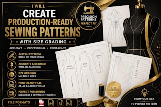 draft precise custom sewing patterns for fashion brands