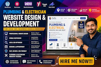build plumbing and electrician website for local SEO business leads and bookings