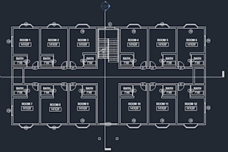 a complete residential building architectural design