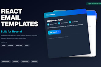 build react email templates with resend integration
