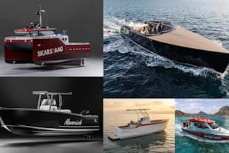 3d model and render realistic yachts and boats