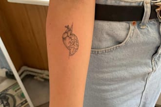 create a custom minimal fine line tattoo design
