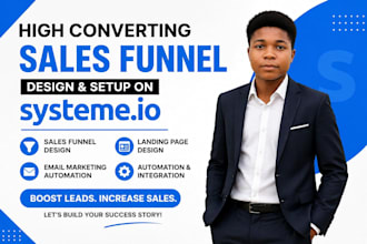 design complete sales funnel that turns visitors into buyers on systeme io