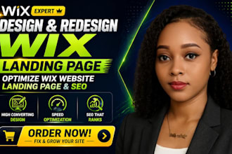 design and redesign wix landing page optimize wix website landing page and seo