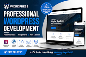 create a professional wordpress website for your business